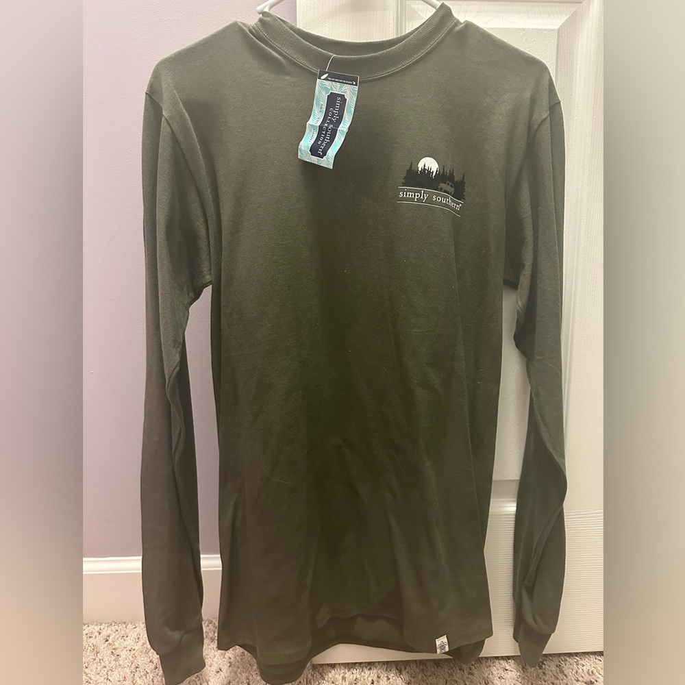 Simply Southern Women’s  Green Long Sleeve Shirt